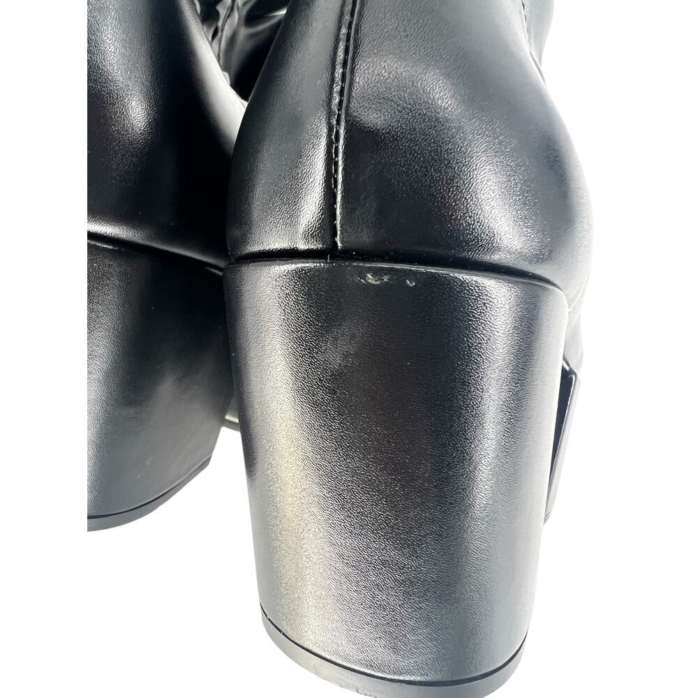 Prada Black Stretch Napa Over-the Knee Platform Boots - Picture 13 of 16